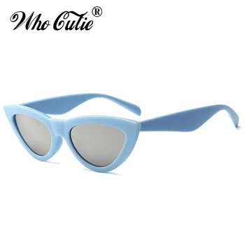 KDO CUTIE Cat Eye sluneční Brýle, Ženy Značky Designer Vintage Retro Žena 70s 80s 90s Sluneční Brýle Modrá Rám Zrcadla Odstíny OM655