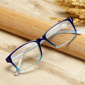 Nové Brýle Na Čtení Muži Ženy Obdélník Rám Jasné Objektiv Modré Brýle, Presbyopickém Ultralight Dioptrie Mužský Pohled, Brýle