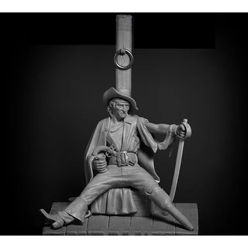 1/24 starověký člověk bojovník sedět Pryskyřice obrázek Model stavebnice Miniaturní gk Unassembly Nelakované