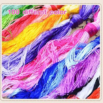 100 kusů hedvábné výšivky / Suzhou vyšívání závit / běžné barevné hedvábné vlákno / malé tyčinky z ruční vyšívání vyšívat