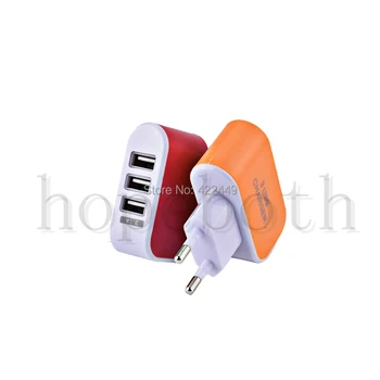 100ks EU/US Plug Nabíječka Stanice 3 Port USB Charge Nabíječka Cestovní Napájecí Adaptér Nabíječky pro Huawei Xiaomi iPhone DHL