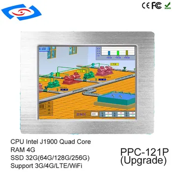 12,1 palcový Dotykový Tablet Pc 64GB ROM, pevného disku 2 lan RJ45 Průmyslové Panel Pc, podpora wifi