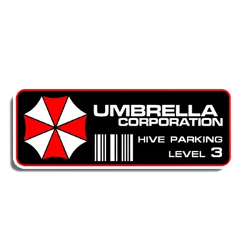 13 cm X 5 cm Pro Umbrella Corporation Úlu Parkování Level 3 Resident Evil Vinyl Obtisk Nálepka PAIR Okno Auto Dekorace