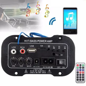 2019 Nové 220V Auto Bluetooth 2.1 Hi-Fi Basový ZESILOVAČ Mini Auto Zesilovač Rádio Audio Digitální Zesilovač USB TF Vzdálené Ovládání