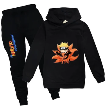 2020 Aumtun Zimní Nové Příjezdu Anime Naruto Batole Oblečení Sady Kluky, Mikina, Kalhoty Girls Boutique Děti Vánoční Oblečení