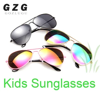 2020 Klasické sluneční Brýle Dívky Barevné Zrcadlo Děti Brýle Kovový Rám Dětské Cestovní Nakupování Brýle UV400