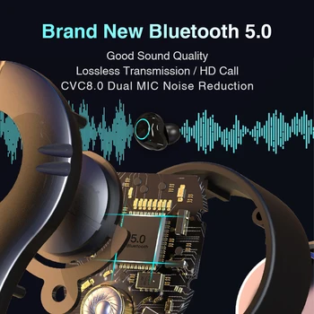 2020 NOVÉ IPX4 Vodotěsné TWS In-Ear 5.0 Bluetooth Sluchátka hi-fi Bezdrátová S Mikrofonem Sportovní Sluchátka pro všechny telefony