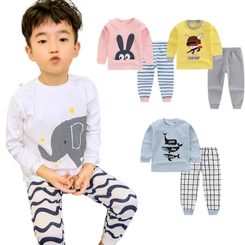 2020 Podzim Děti Pyžama Kreslených Zvířat Pyžama Dětské Oblečení Set Zimní Pyžamo, Děti, Batole, Dítě, Oblečení Na Spaní Pro Kluky, Holky