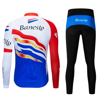 2020 Pro Tým Banesto Cyklistické Oblečení s Dlouhými rukávy, Prodyšné tenké Muži Cyklistické dresy MTB kolo Ropa Ciclismo Cyklus Sportovní oblečení