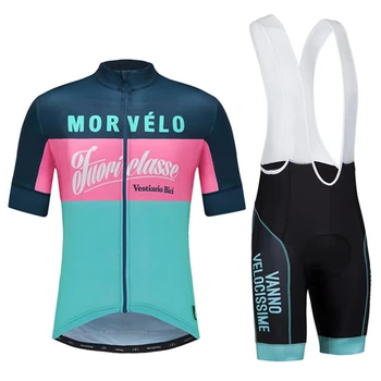 2021 Morvelo Pánské Oblečení Pro Tým Areo Jersey Set Krátký Rukáv Cyklistické GELOVÉ Silniční Kolo, Triatlon Cyklistika Oblek