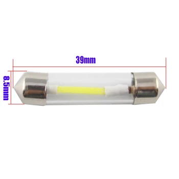 20ks 31mm 36mm 39mm 42 mm C5W Vysoce Kvalitní Filiform Styl COB Filament LED Podražcový světla Auto Licence Skleněná Lampa Bílá 12V 20X