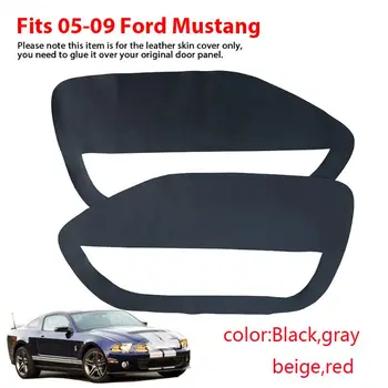 2ks Kožené Dveřní Panel Vložit Karty Kryt pro Ford Mustang 2005-2009 4 barvy R2LC