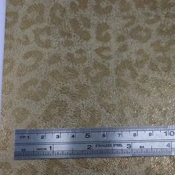 30x135cm Roll Gold Leopard Umělé Syntetické Kůže, Textilie Pro Kabelky, Boty, Náušnice, Mašle DIY Decration CN287