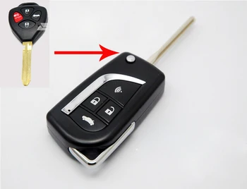 4 Tlačítka Upravené Flip Skládací Klíč Dálkového Případě Shell Pro Toyota Camry Key Fob Kryt + Doprava Zdarma