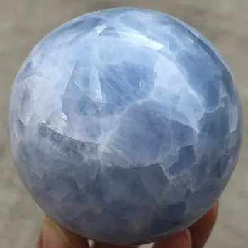 60-68mm Přírodní Modrá Celestite Oblasti Quartz Křišťálová Koule, Léčení