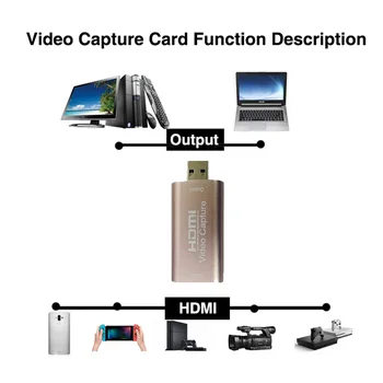 ALLOYSEED HD 1080P Video Capture Card USB 3.0 HDMI Video Grabber Záznam Box 60HZ Capture Karty pro Nahrávání Live Streaming