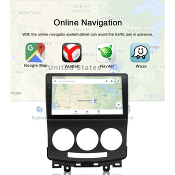 Android 9.1 Auto Rádio Multimediální Přehrávač Pro Mazda 5 2010-2013 1+16G Navigace GPS, Hands-free 2 din 8-core cortex-a7 CPU