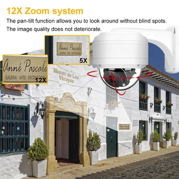 Anpviz 5MP Dome POE PTZ IP Kamera 12X Optický Zoom 5-50mm s Audio Home/Outdoor odolný proti Povětrnostním vlivům IR 35m Onvif P2P H. 265