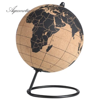 Aqumotic Korku Globe Držák Gumové Kůry Unikátní nástěnka Korek Svět Koule s Kolíky 3d Cestovní Míč Víno Coole Dobré Zemi