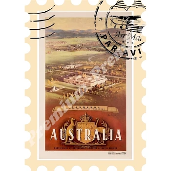 Austrálie suvenýr magnet ročník turistické plakát