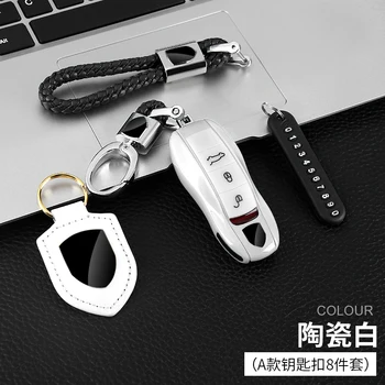 Auto Klíč Pouzdro Pro Porsche Cayenne Macan Panamera Cayman 718 Klíč Kryt Klíč Taška, Peněženka Držitele