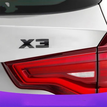Auto zadní logo odznak obtisk nálepka X1 X3 X4 X5 X6 GT příslušenství tvar 3D chrome logo silver písmeno plastu ABS odolného kompatibilní