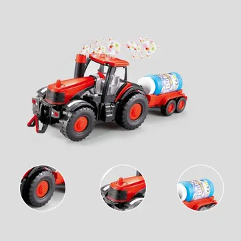 Autíčko Bublina Foukání Traktor s Světla, Zvuk, Děti, Stroje, Auta, Hračky Nákladních Vozidel Obrázek Plápolal Hračky Pro Děti