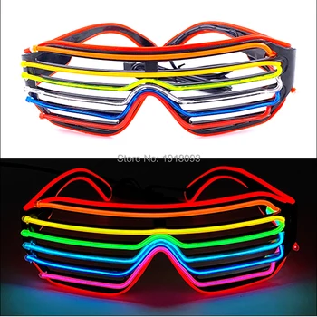 Barevné LED Shutter Brýle Duhové Párty Brýle se rozsvítí LED Brýle LED Svítící Brýle Festival Glow Party Dodávky