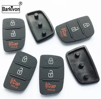 Barkivon 3 Tlačítko Silikonové Pryže Náhradní Silikagel Auto, Klíč, Tlačítko Pad Pro Hyundai i40 ix35 HB20 Shell Kryt Pouzdro 50ks/lot