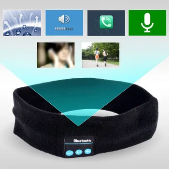 Bezdrátové Bluetooth Hudební Telefon Jóga Běžecké Prodyšné Elastické Sportovní Čelenka Čelenka Sluchátka