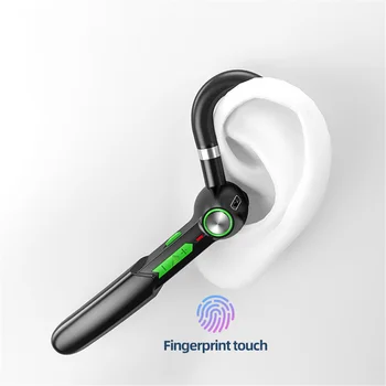 Bezdrátový Bluetooth Headset Handsfree hi-fi Otisků prstů Touch Visí Ear Sluchátka pro iPhone Xiaomi Vodotěsné Sluchátka