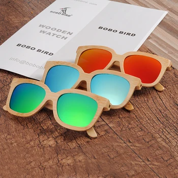 BOBO PTÁK Dřevěné sluneční Brýle Polaroid Dřevěné Polarizační Ručně vyráběné Bambusové Ženy, Brýle Sluneční brýle Muži Gafas Oculos De Sol Mader