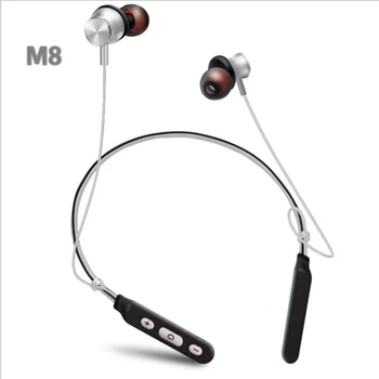 BT M8 Wireless Headset Sport Bluetooth sluchátka s obloukem na Krk Magnetické Bass Sluchátka Precházíte Sluchátka s Mic pro Xiaomi Huawei