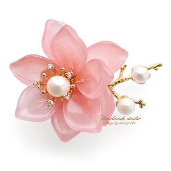 CCijiNG Sladkovodní Perly Květinové Brože Pro Ženy v Šperky Lady Svetr Oblek designer Vánoční Dárek Ručně vyráběné Šperky XZ2022