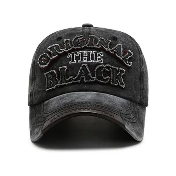 COKK Vintage Washed Cotton Baseball Cap Snapback Hat Pro Muže Kostí Ženy Retro Gorras Neformální Dopis Casquette Černou Čepici