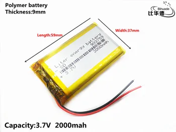Dobrá Qulity 3.7 V,2000mAH 903759 Polymer lithium-ion / Li-ion baterie pro tablet pc BANKA,GPS,mp3,mp4