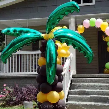Doprava zdarma 20ks Kokosový strom list Hliníkové fólie balóny 36 palce Svatební dekorace, Slavnostní party dodávky Heliový Palm tree