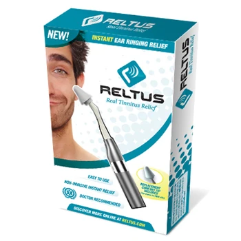 Doprava zdarma USB nabíjecí Reltus Tinnitus Úlevu Masér Bolest Ucha bolesti Hlavy, Masér 6 Masáž Tipy Multi Terapie Zařízení