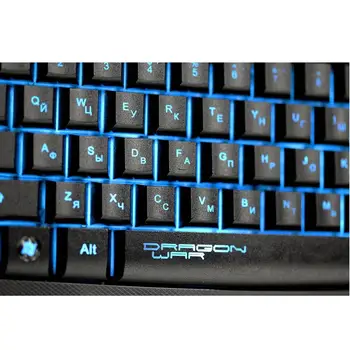 Drátové klávesnice Qumo Dragon War Axe, herní, drátová, 104 + 14 tlačítek, 7 barev podsvícení