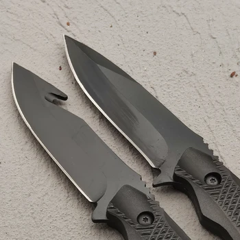 DuoClang Venkovní Přežití Potápěčské Nože Oxidované Černé Oceli 5Cr15Mov ABS Rukojeť Self-Defense Pevnou Čepelí Nůž