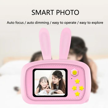 Děti Králík, Medvěd Inteligentní Kamera Full HD 1080P Přenosný Digitální Video Kamery 2 Palcový LCD Displej, Elektronické Hračky pro Děti