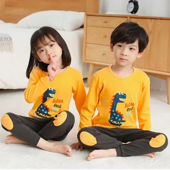 Děti Pyžama 2020 Podzimní Dívky Chlapci oblečení na Spaní noční Prádlo Dětské Kojenecké Oblečení Zvíře Karikatura Pyžamo Bavlněné dětské Pyžamo