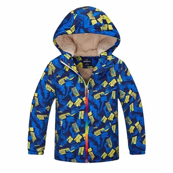 Děti Zimní bunda Berber Fleece Svrchní oděvy, Sportovní bundy Polyester Sherpa Děti Oblečení Nepromokavá Větrovka Bundy Pro Chlapce