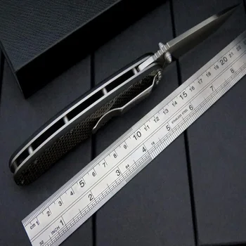 Eafengrow skládací krysa čepel knifeD2 steel blade carbon fiber handle taktický nůž R1 přežití camping nože venkovní nástroje