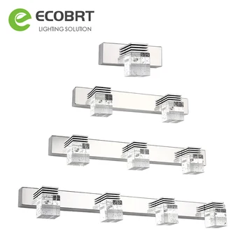 ECOBRT Moderní LED Koupelna Zrcadlo Marnost Svítidla Vodotěsné Crystal Nástěnné Světlo Svícnu Ložnice Make-up Zrcadlo Světla