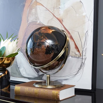 Evropský styl Luxusní Vintage Zeměkoule kovové Ozdoby Pro Domácí Dekorace A Kreativní Dárek 3D globe ozdoby