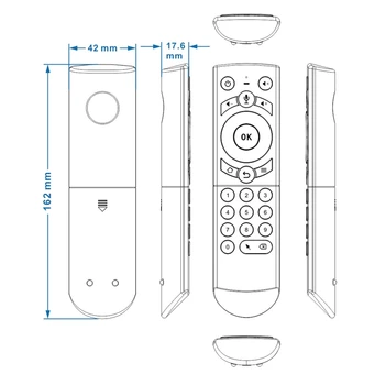G21 Pro Podsvícený Gyroskop Air Mouse Hlasové Vytáčení 2.4 G Bezdrátové USB Dálkové Ovládání pro Android Tv Box Dálkové Controlle