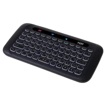 H20 Mini oboustranné Bezdrátové Dotykové Klávesnice Full-screen Touchpadem Air Mouse Barevné Světlo Přenosné Podsvícená Klávesnice