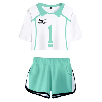 Haikyuu Aobajohsai Vysoké Školy Oikawa Tooru Cosplay Jednotné Jersey Sportovní oblečení Top Šortky Set pro Ženy