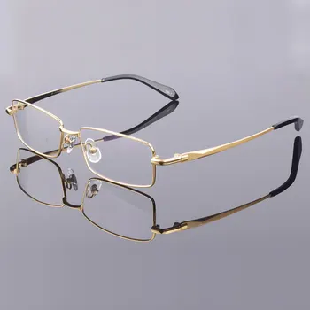 HDCRAFTER Čisté Titanové Brýle Rám Muži Krátkozrakost Optické Brýle Rámy Brýle Brýle Kovový Rám Brýlí